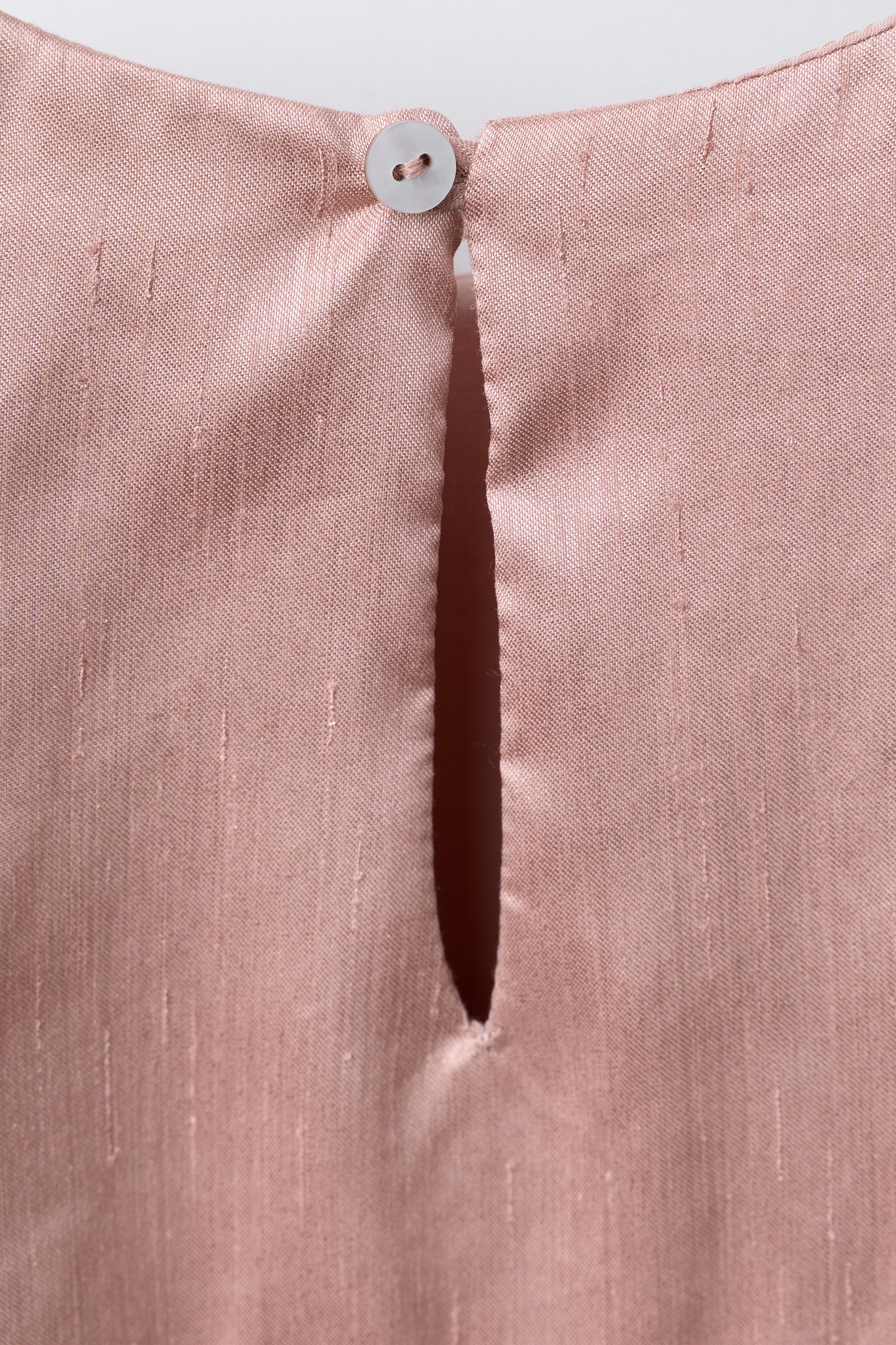 SHINY BALLOON SLEEVE DRESS